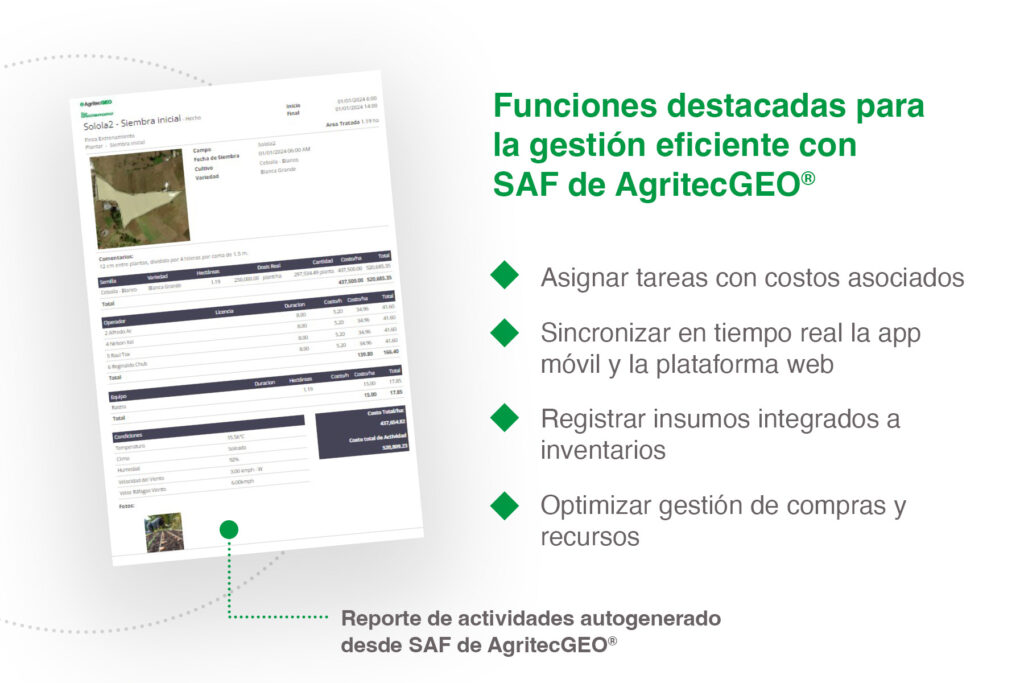 Sincronice, integre y automatice su finca con SAF y el nuevo servicio de “Hardware as a Service” de AgritecGEO® 2 funciones de agritecgeo